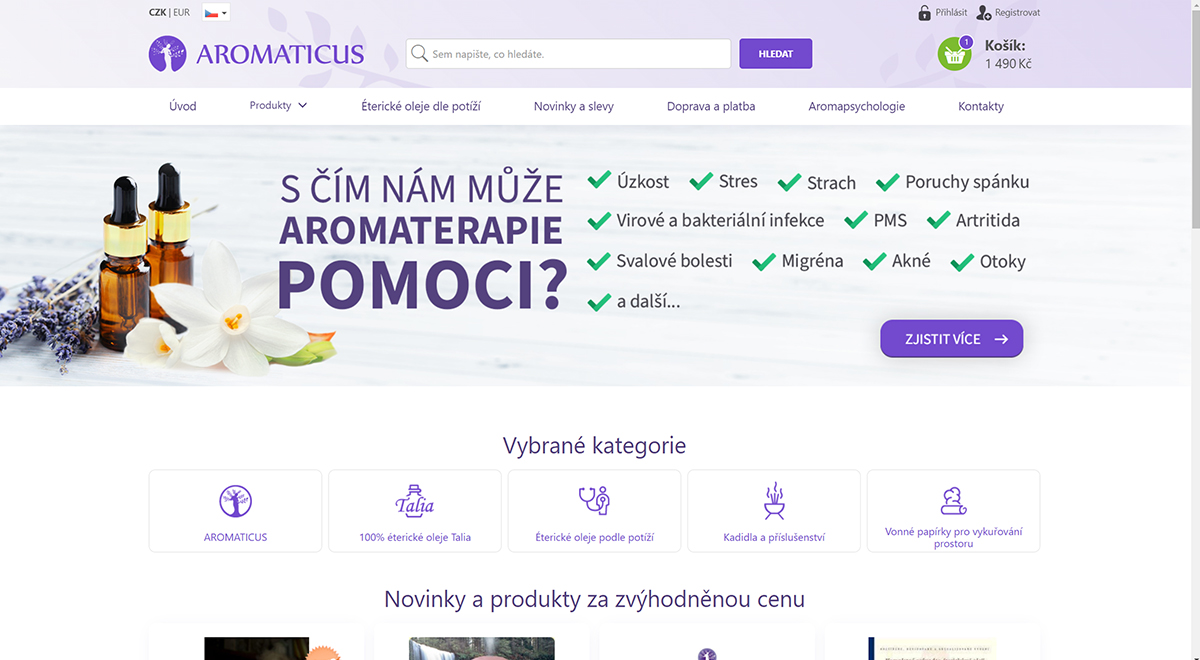 homepage aromaticus.cz