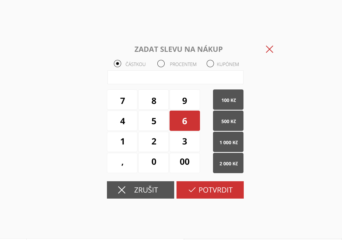 sleva produktu v pokladně eshopu
