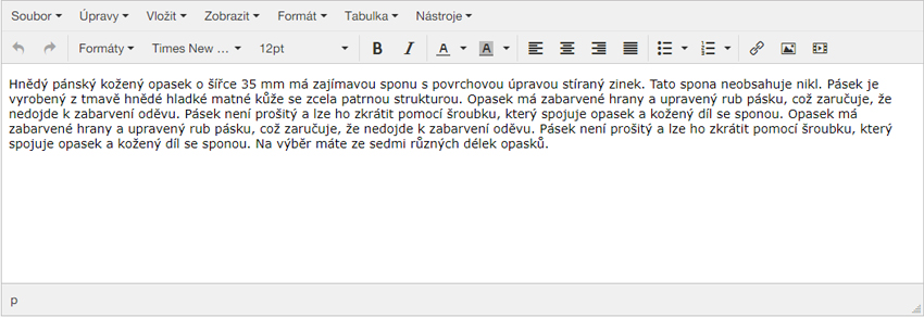 editor textů