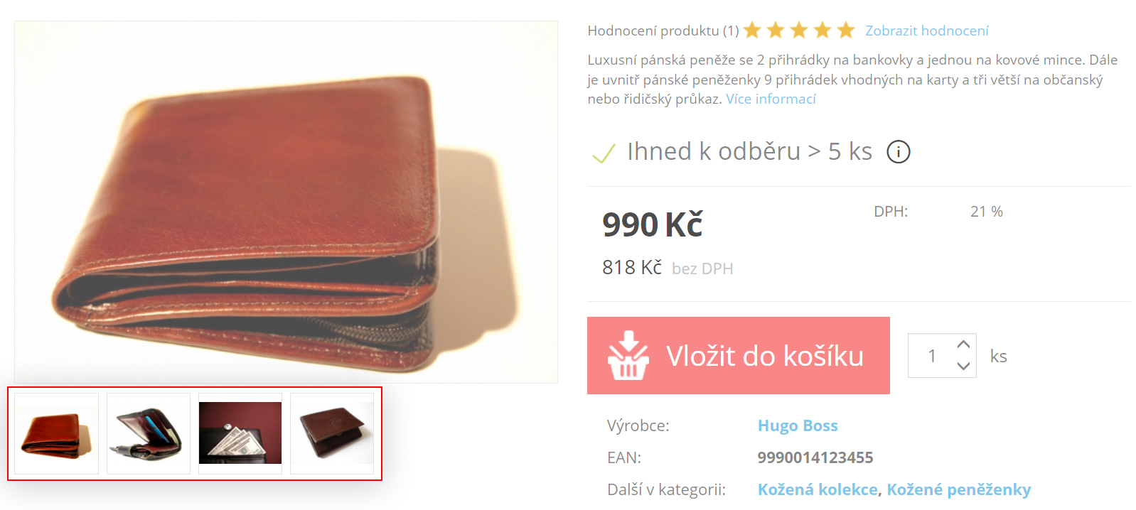 Fotogalerie zboží v e-shopu